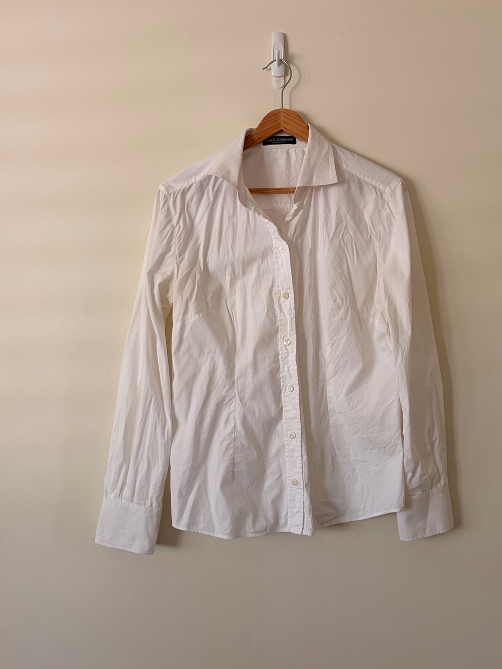 Dolce & Gabbana White Long-Sleeve Dress Shirt